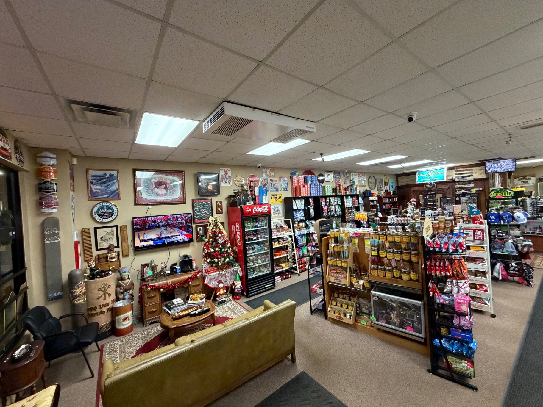 Discount Smokes cigar lounge interior with comfortable seating Louisville KY